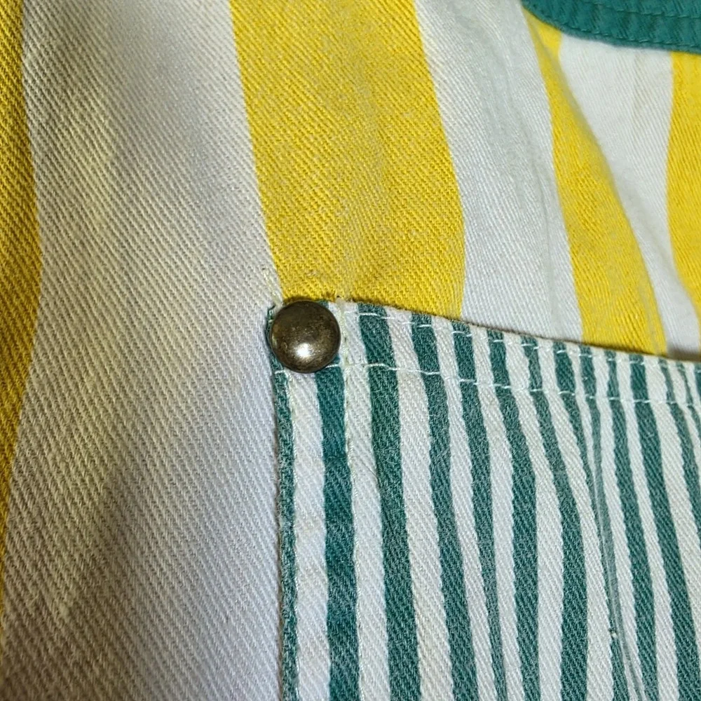 VTG 90s Gitano Color Block Striped Shirt Large Unisex Cotton Hip Hop Kidcore - Picture 2 of 9